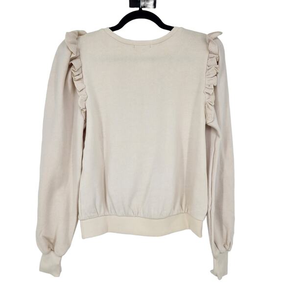 Revolve TULAROSA Long Sleeve Neda Sweatshirt In Vanilla Cream Size Large - Picture 5 of 5
